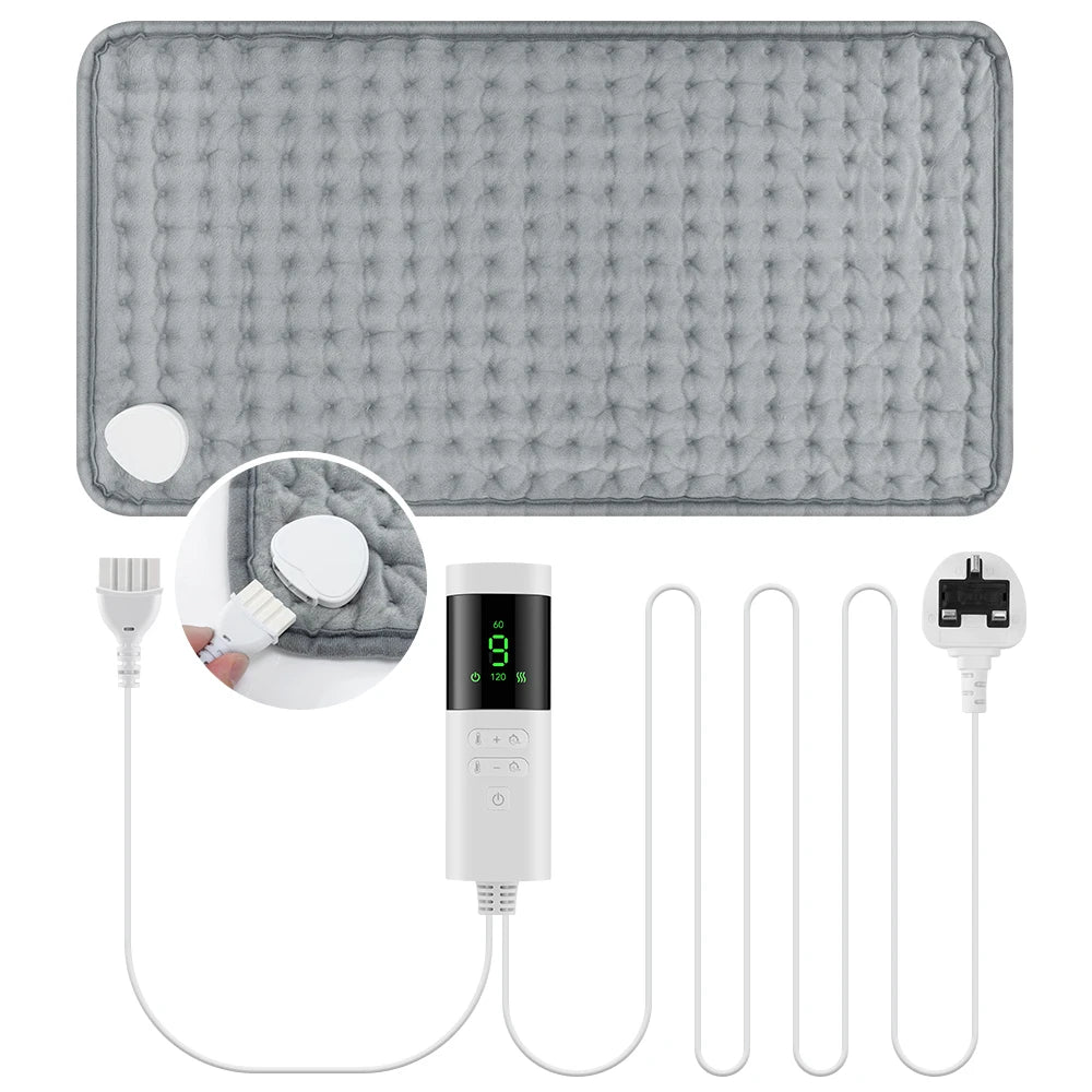 Almohadilla Eléctrica Calefactora 30×60 cm – 9 Niveles de Calor
